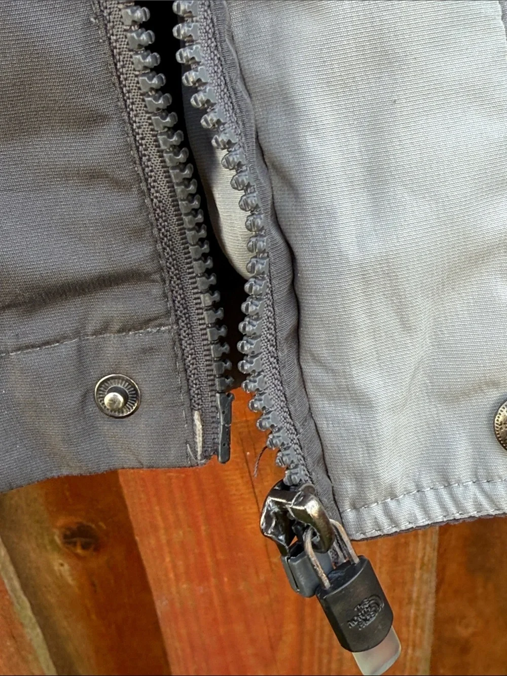 Two-Tone Gray Hooded Techwear Style Shell Jacket Size XXL